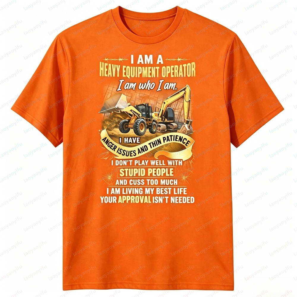 Erkekler Yaz Kısa Kollu Moda A - Heavy Equipment Operator Shirts incelemesi ve fiyatı